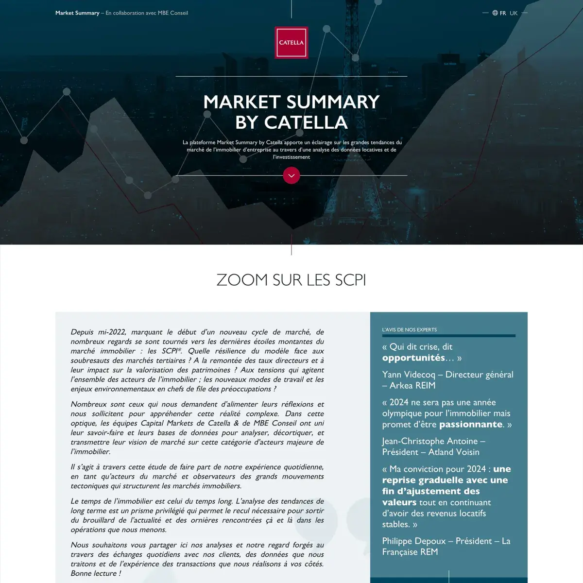 Site internet Market Summary