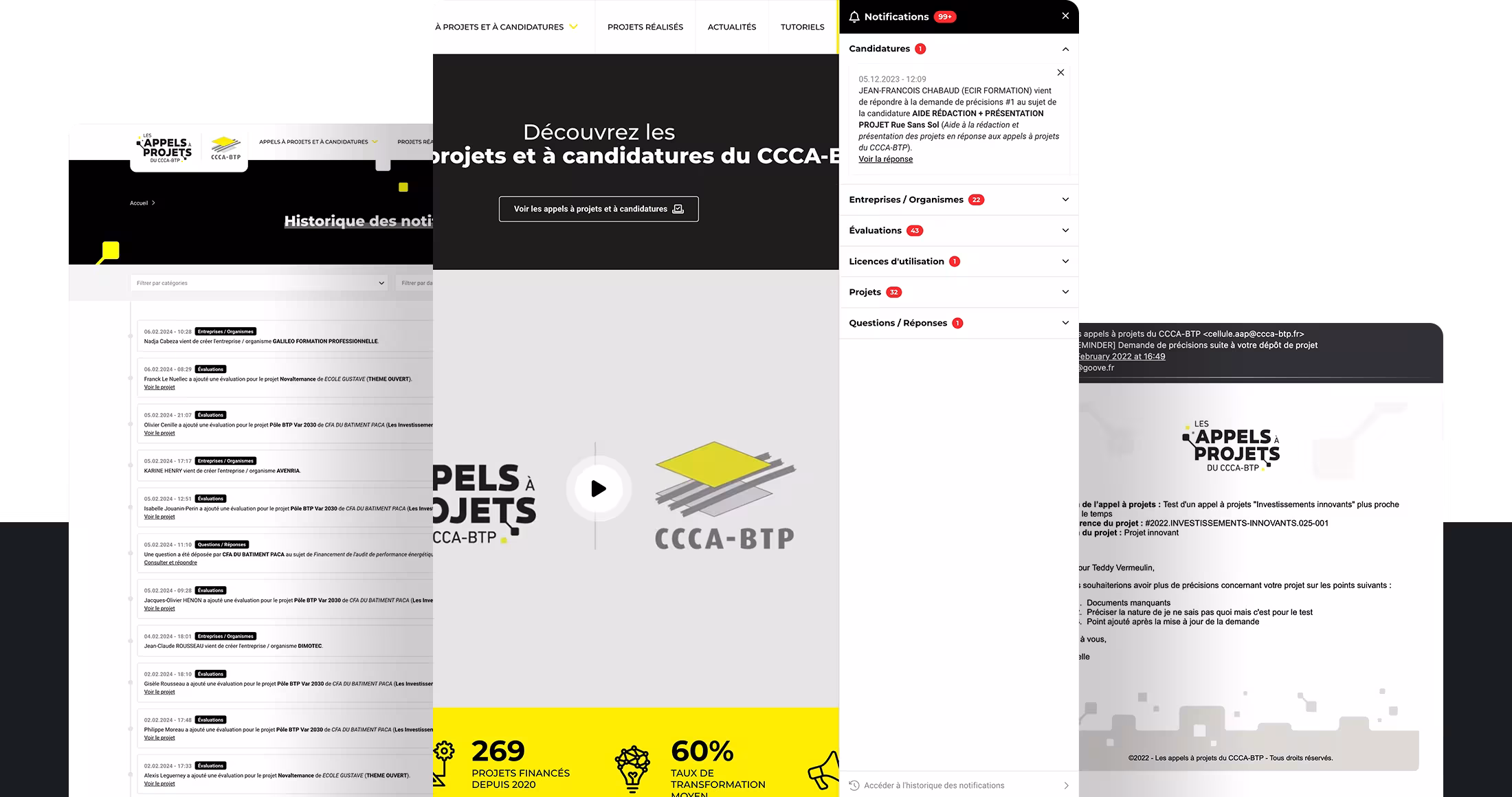 Plateforme digitale Appels à projets