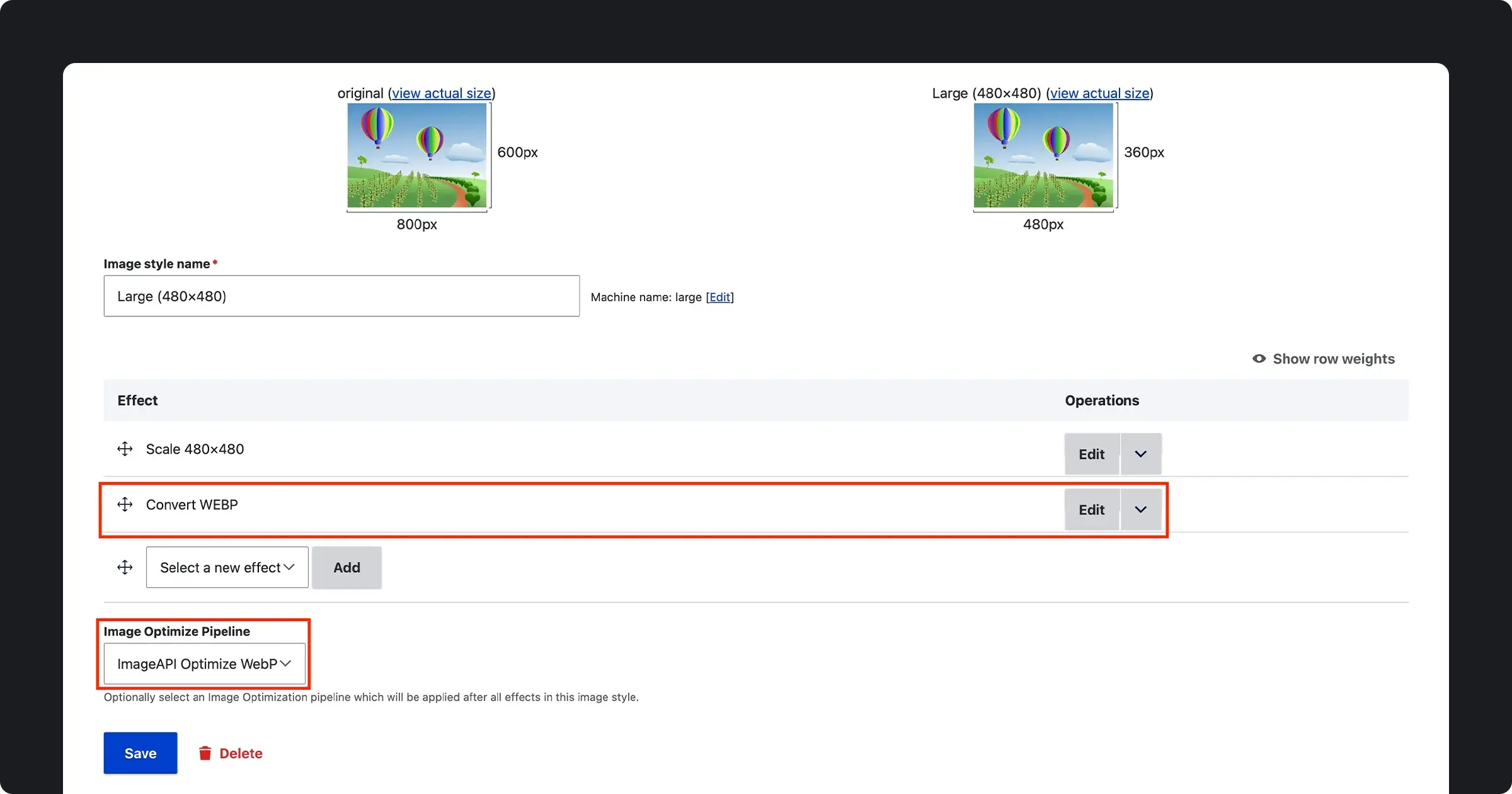 Application du pipeline d'optimisation à un style d'image