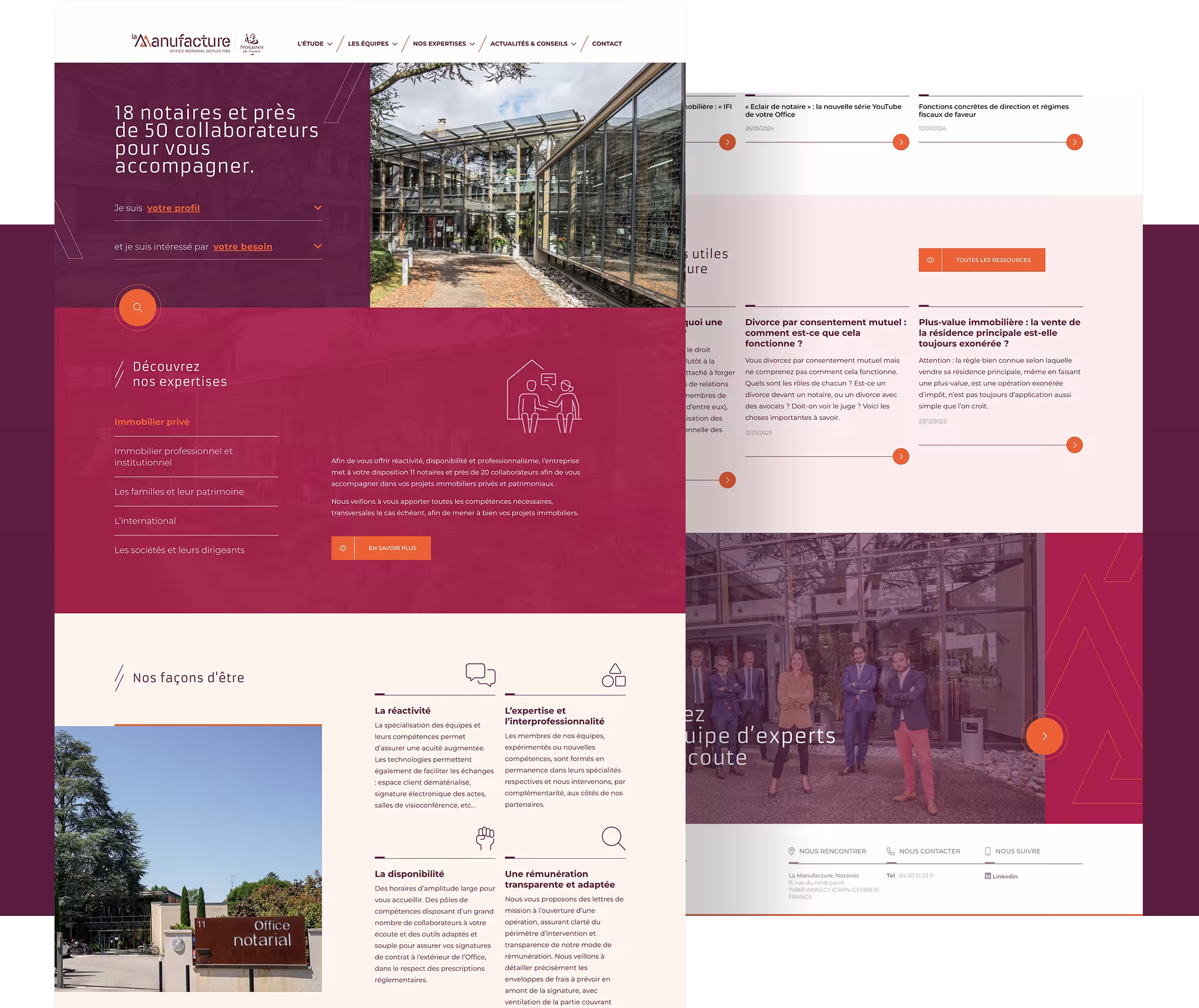 Site internet de La Manufacture