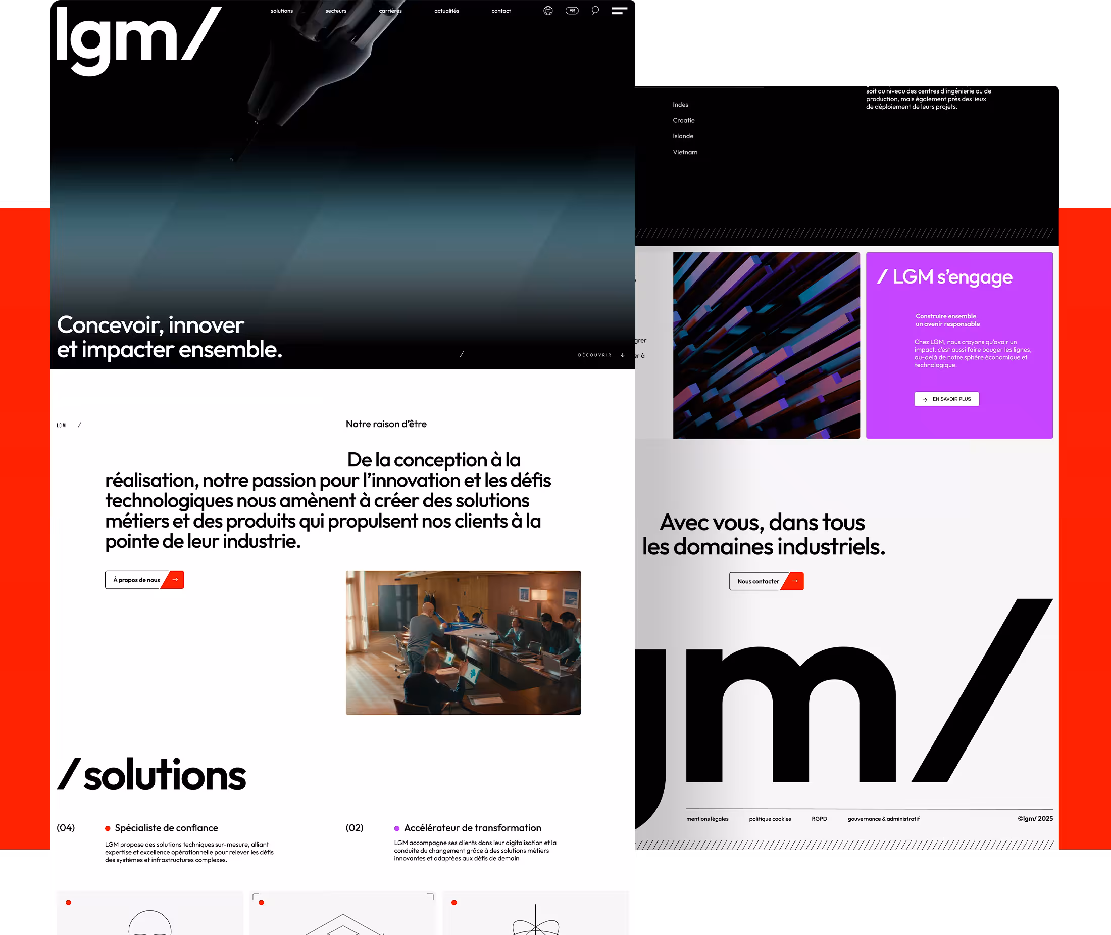 Page d'accueil du site lgm.group