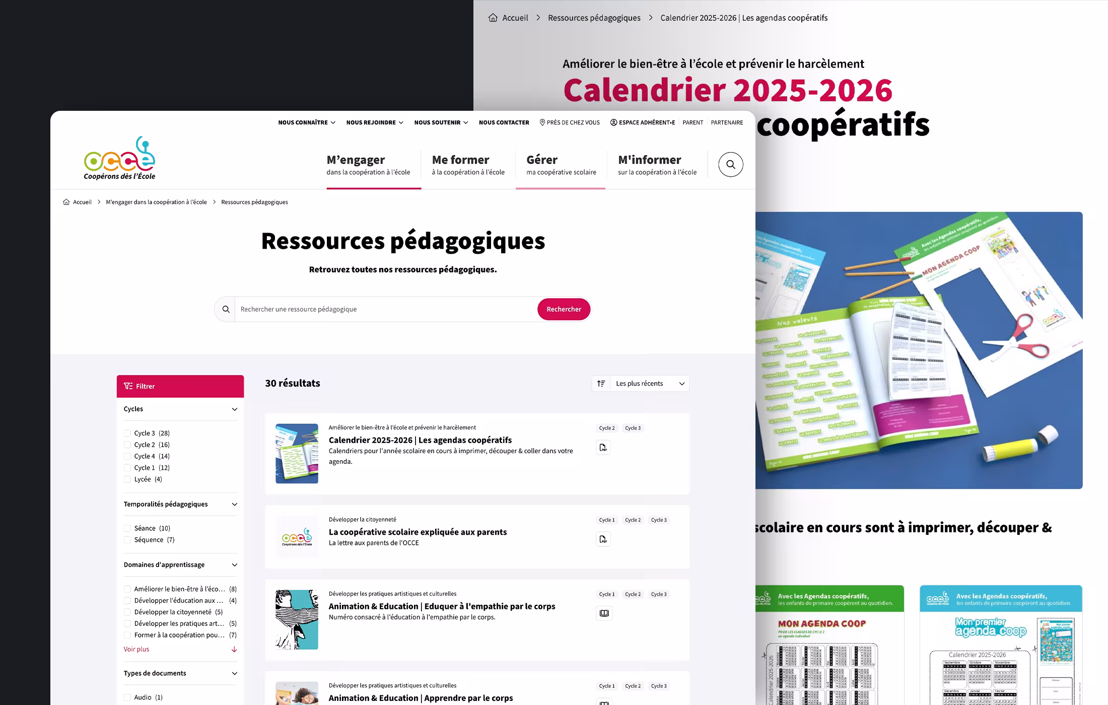 Présentation des ressources de l'OCCE.